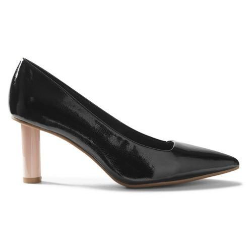 Marks & Spencer Pointed Toe Black Court Shoes Black Patent