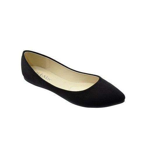 Classic Point Flats Suede Black