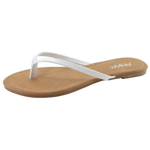 Flat Thong Sandals White