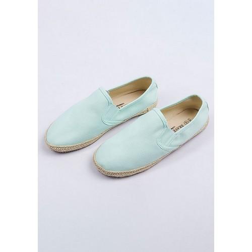 Brave Soul Rope Canvas Midsole Slip-On Espadrilles Mint