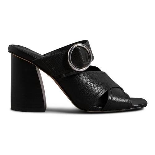 Marks & Spencer Autograph Leather Ring Mule Sandals Black