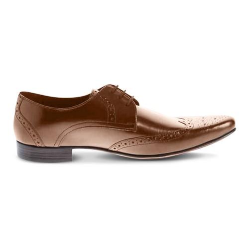 Marks & Spencer Leather Pointed Derby Lace-up Shoes Brown