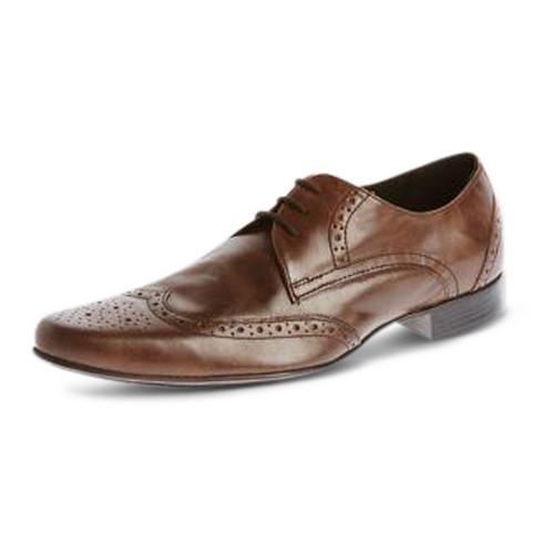 T031269L LIMITED EDITION Leather Pointed Derby Lace-up Shoes Brown