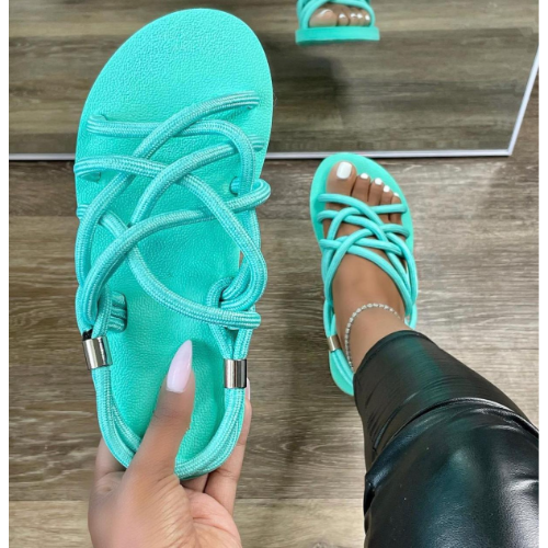 Strappy EVA Sandals Blue