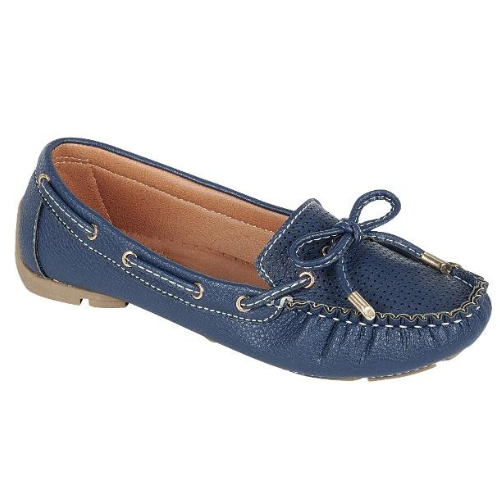 Lace-Through Boat Shoes Navy