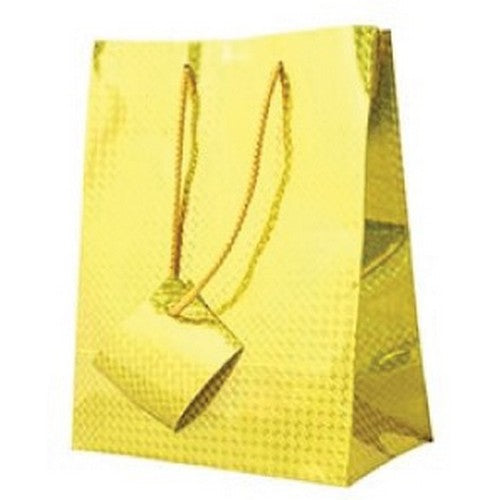 Plain Metallic Gift Bag Small Gold