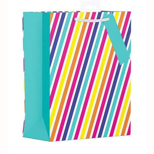 YAMGB17M Happy Birthday Stripes Gift Bag Medium