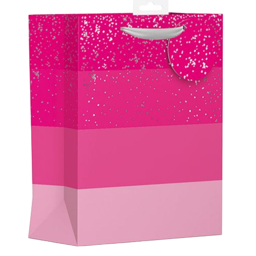 YAMGB03M Pink & Silver Gift Bag Medium