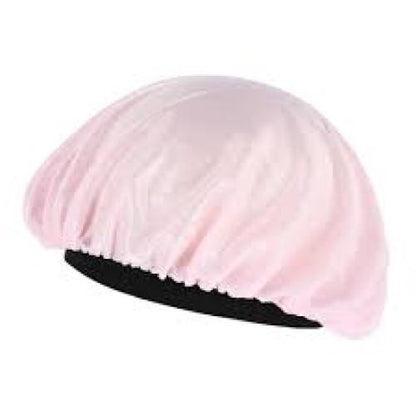 Satin Edge Wide Band Bonnet Pink