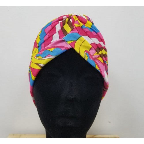 Pleated Turban Psychedelic Pattern