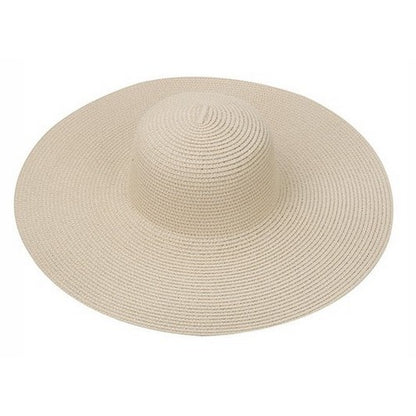 H3460 Large Straw Sun Hat Beige