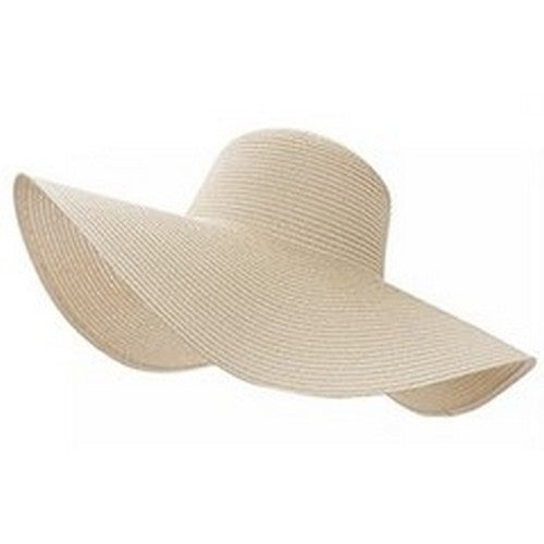 H3460 Large Straw Sun Hat Beige