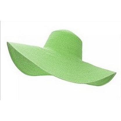 H3460 Large Straw Sun Hat Lime