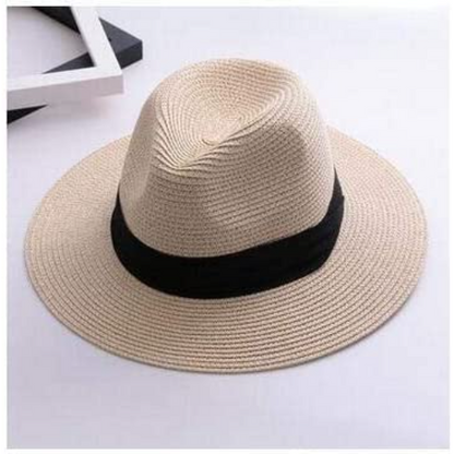 Straw Panama Hat Beige