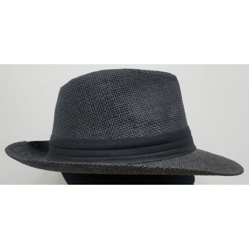 M-255 Straw Panama Hat Black