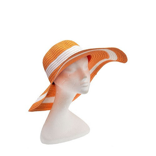 Two Tone Large Brim Floppy Orange