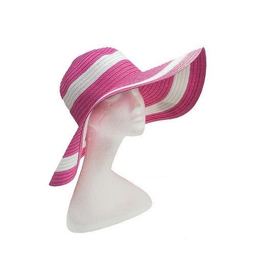 Two Tone Large Brim Floppy Pink