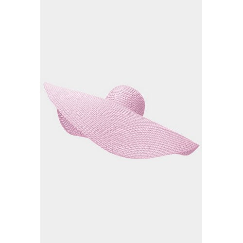 Giant Floppy Straw Hat Pink