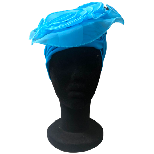 Giant Flower Pleated Turban