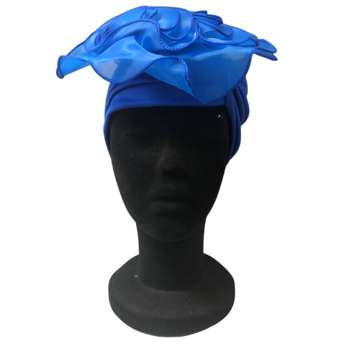 Giant Flower Pleated Turban