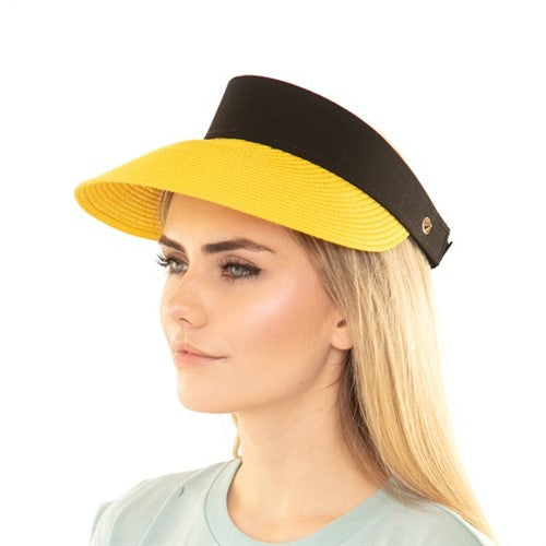 Straw Sun Visor Yellow