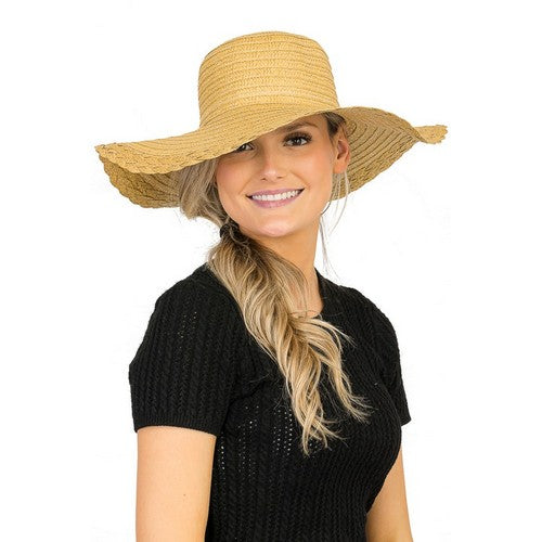 SN-1374 Staw Floppy Sun Hat Khaki