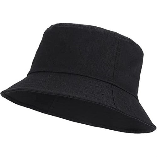 Plain Reversible Bucket Hat Black