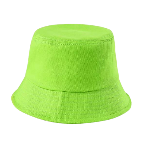 BK-197 Plain Reversible Bucket Hat Lime Green