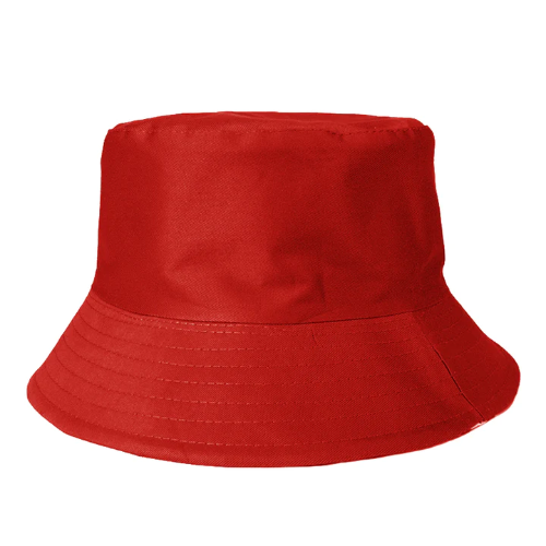 BK-197 Plain Reversible Bucket Hat Red