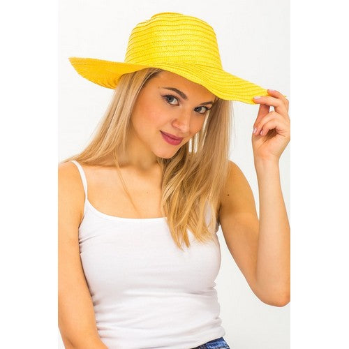 SN-1141 Floppy Straw Sun Hat Yellow