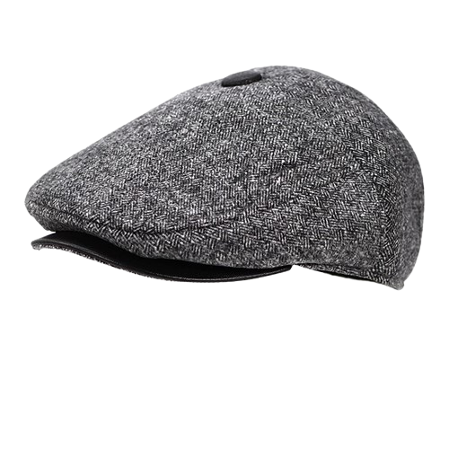 NEWSBOY-01-C Felt Newsboy Flat Cap Grey