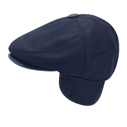 Felt Newsboy Flat Cap Navy