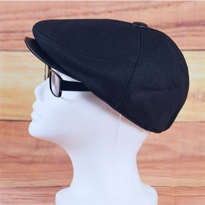 Felt Newsboy Flat Cap Navy