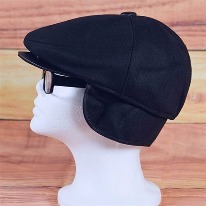 Felt Newsboy Flat Cap Navy