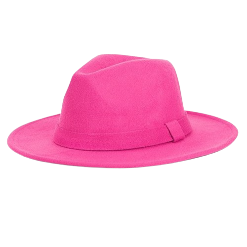 FEDORA-HAT Felt Fedora Hot Pink