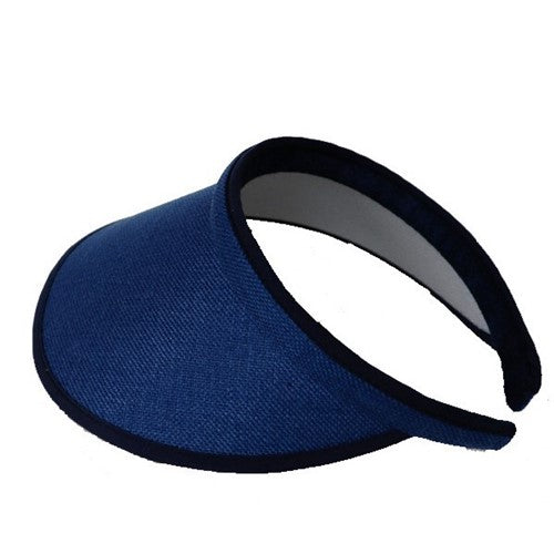 SN-1453 Wide Brim Burlap Visor Navy