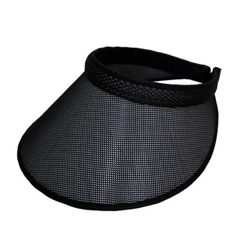 SN-869 Wide Brim Mesh Visor Black