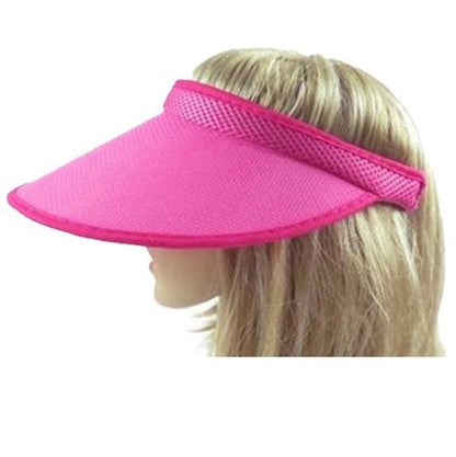 Wide Brim Mesh Visor Hot Pink