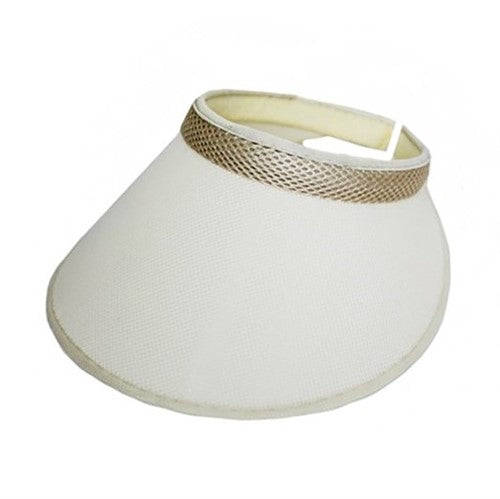 SN-869 Wide Brim Mesh Visor Ivory