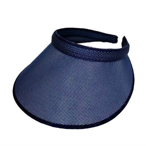 SN-869 Wide Brim Mesh Visor Navy Blue