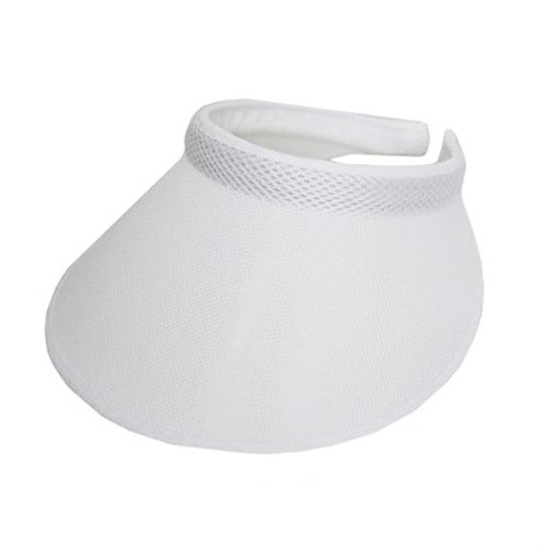 SN-869 Wide Brim Mesh Visor White