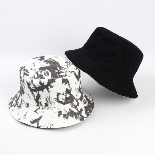 Reversible Tie Dye Bucket Hat Black/White