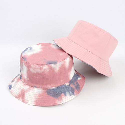 Reversible Tie Dye Bucket Hat Pink/Blue