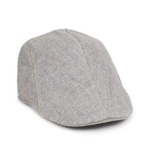 Cotton Flat Cap Brown Marl