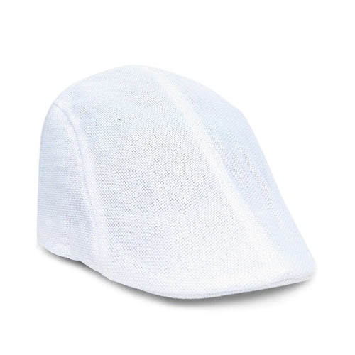 Mesh Flat Cap Micro White