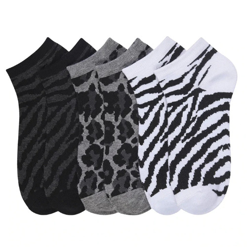 Low Cut Socks 3-Pair Pack Animal Print