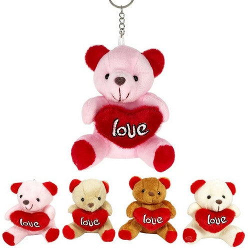 I Love You Teddy Bear Plush Keyring