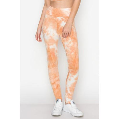 JP43210T4 Tie Dye Legging Baked Peach 