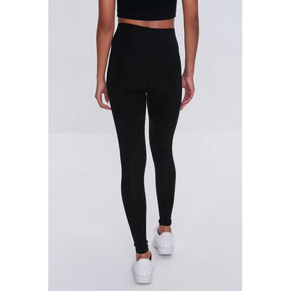 Forever 21 Cotton Leggings Black