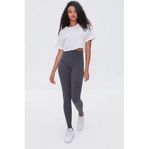 Forever 21 Cotton Leggings Dark Grey